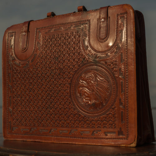 hand tooled briefcase